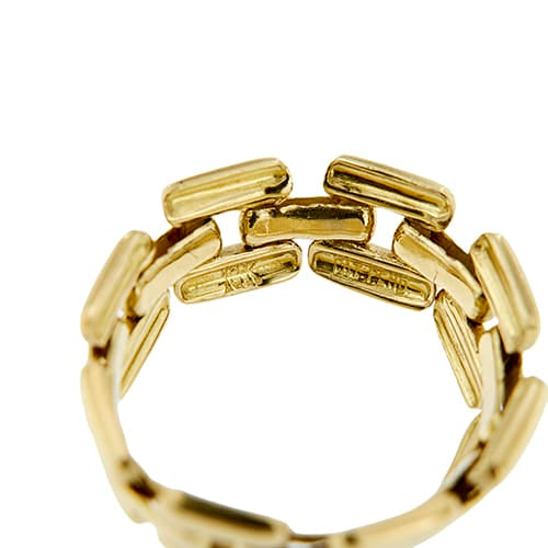 Bague 55 Bague maille panthère en or jaune 18 ct 58 Facettes 36256