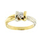 Bague 56 Salvini - Bague solitaire nœud en or jaune et blanc 18 ct et diamant 58 Facettes 36725