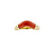 Bague 53 Bague vague en or jaune 18 ct avec corail et diamants 58 Facettes 37315