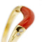 Bague 53 Bague vague en or jaune 18 ct avec corail et diamants 58 Facettes 37315