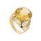 Bague 54 Bague petit doigt - Citrine en or rose 18 ct 58 Facettes 32407