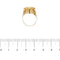 Bague 54 Bague petit doigt - Citrine en or rose 18 ct 58 Facettes 32407