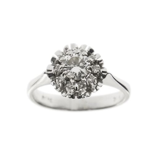 Bague Bague - Diamants 0,60 ct en or blanc 18 kt 58 Facettes 18364