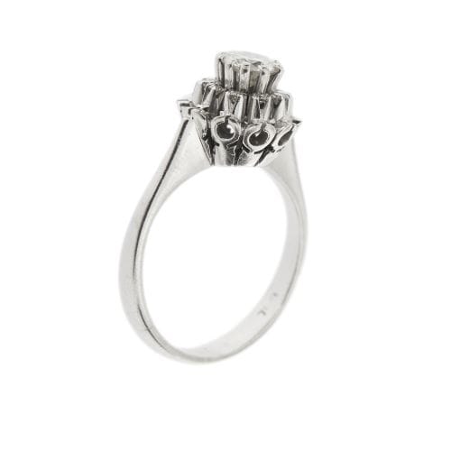Bague Bague - Diamants 0,60 ct en or blanc 18 kt 58 Facettes 18364