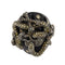 Bague Bague animalier - Diamants et émeraudes en or blanc 18 ct 58 Facettes 30443