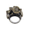 Bague Bague animalier - Diamants et émeraudes en or blanc 18 ct 58 Facettes 30443