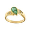 Bague Bague en or jaune 18 ct avec émeraude et diamants 58 Facettes 24033