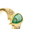 Bague Bague en or jaune 18 ct avec émeraude et diamants 58 Facettes 24033
