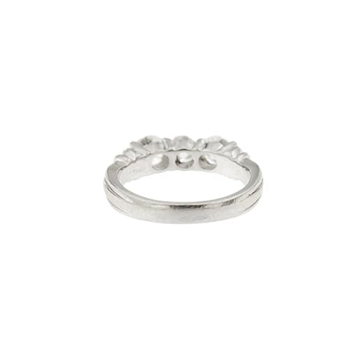 Bague 51 Bague trilogy - 3 diamants taille brillant en platine 950 58 Facettes 40622