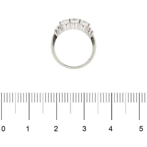 Bague 51 Bague trilogy - 3 diamants taille brillant en platine 950 58 Facettes 40622