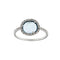 Bague 54 Bague en or blanc 18 ct avec topaze et diamants 58 Facettes 32814