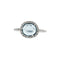 Bague 54 Bague en or blanc 18 ct avec topaze et diamants 58 Facettes 32814