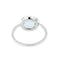 Bague 54 Bague en or blanc 18 ct avec topaze et diamants 58 Facettes 32814