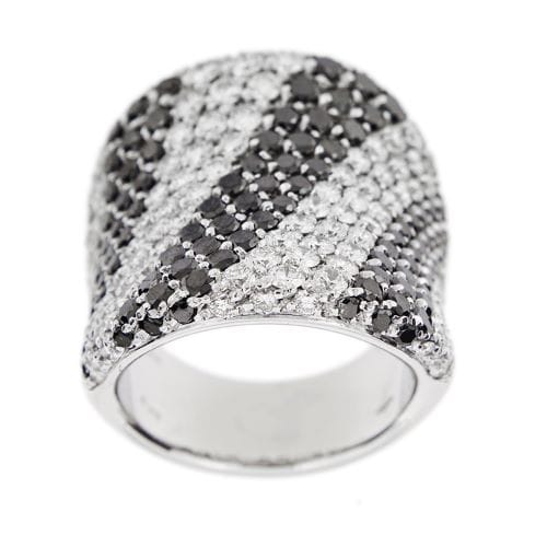 Bague 55 Bague bandeau - Diamants en or blanc 18 ct 58 Facettes 25639