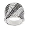 Bague 55 Bague bandeau - Diamants en or blanc 18 ct 58 Facettes 25639