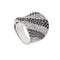 Bague 55 Bague bandeau - Diamants en or blanc 18 ct 58 Facettes 25639
