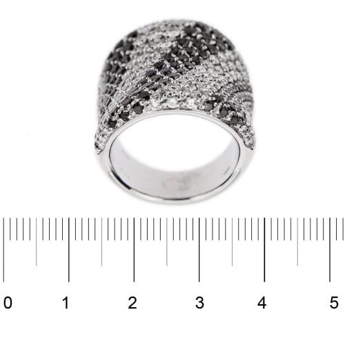 Bague 55 Bague bandeau - Diamants en or blanc 18 ct 58 Facettes 25639