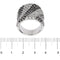 Bague 55 Bague bandeau - Diamants en or blanc 18 ct 58 Facettes 25639