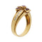 Bague 55 Bague fleur - Diamants et rubis en or jaune 18 ct 58 Facettes 28782