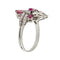 Bague Bague bouquet - Rubis et diamants en or blanc 18 ct 58 Facettes 35243