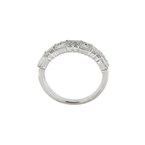 Bague 62 Bague rivière - Anneau en or blanc 18 ct et diamants 0,91 ct 58 Facettes 9690