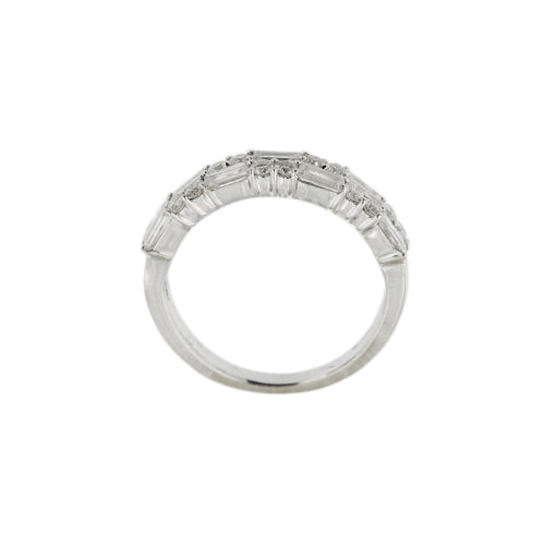 Bague 62 Bague rivière - Anneau en or blanc 18 ct et diamants 0,91 ct 58 Facettes 9690