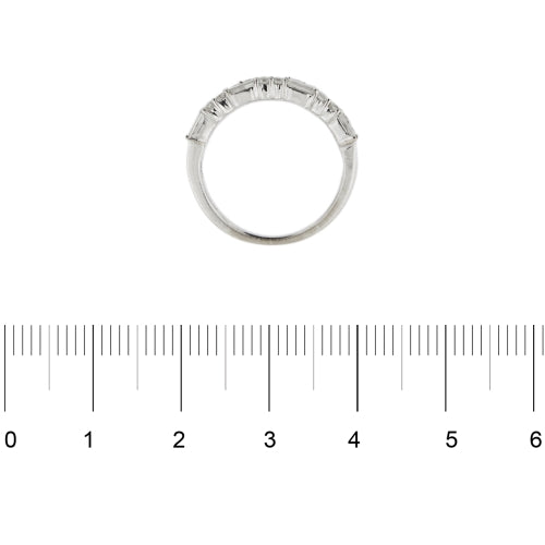 Bague 62 Bague rivière - Anneau en or blanc 18 ct et diamants 0,91 ct 58 Facettes 9690