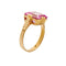 Bague Bague - Saphir rose synthétique rectangulaire 5,50 ct en or rose 18 ct 58 Facettes 36848