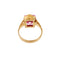 Bague Bague - Saphir rose synthétique rectangulaire 5,50 ct en or rose 18 ct 58 Facettes 36848