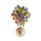 Bague 53 Bague bouquet - Bague en or blanc 18 ct avec perle et diamants 58 Facettes 30439