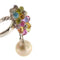Bague 53 Bague bouquet - Bague en or blanc 18 ct avec perle et diamants 58 Facettes 30439