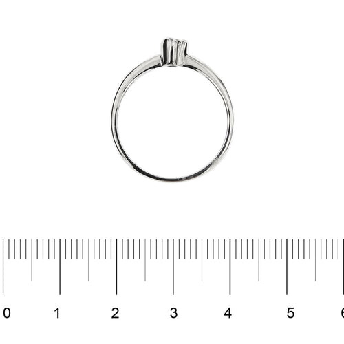 Bague Salvini - Bague solitaire en or blanc 18 ct avec diamant 0,10 ct 58 Facettes 29529
