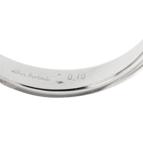 Bague Salvini - Bague solitaire en or blanc 18 ct avec diamant 0,10 ct 58 Facettes 29529