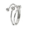 Bague 55 Bague contrariée - Or blanc 18 ct et diamants 58 Facettes 27557