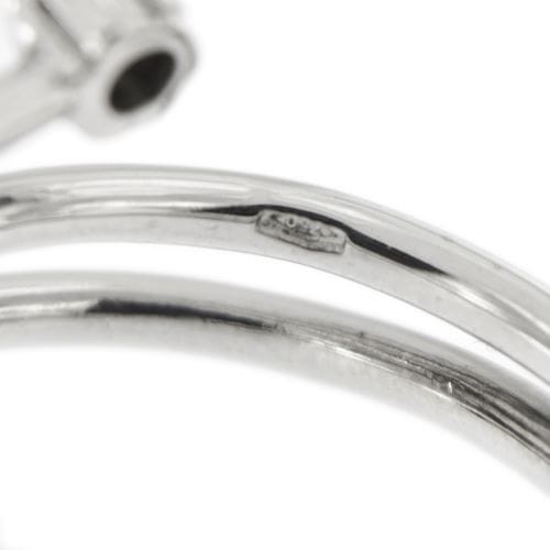Bague 55 Bague contrariée - Or blanc 18 ct et diamants 58 Facettes 27557