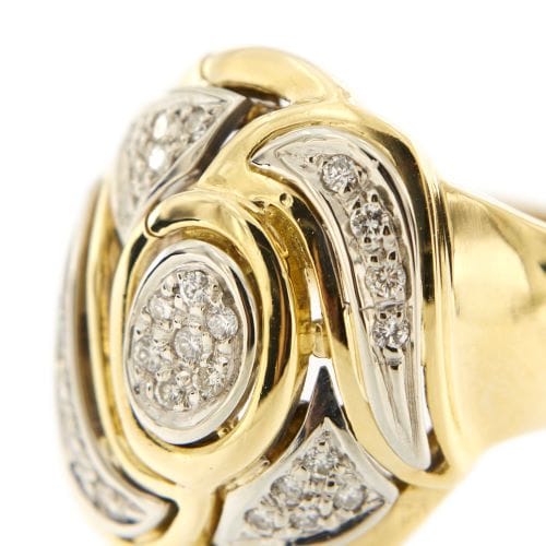 Bague Bague - Or jaune 18 carats et or blanc, diamants 58 Facettes 33599