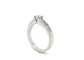 Bague 50 Garel - Bague solitaire en or blanc 750 et diamants 58 Facettes 434631