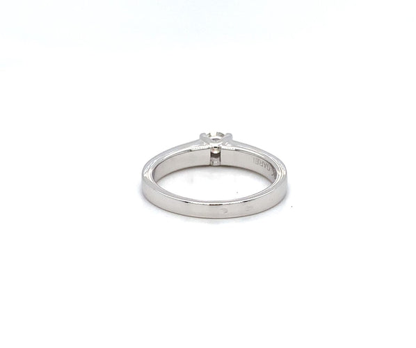 Bague 50 Garel - Bague solitaire en or blanc 750 et diamants 58 Facettes 434631
