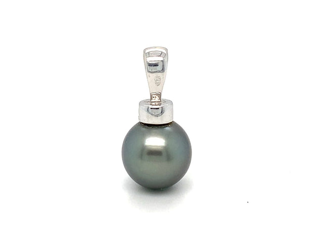 Collier Collier - Pendentif perle de Tahiti et diamants en or blanc 750 58 Facettes 434651