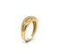 Bague 51 Bague en or jaune 750 sertie de diamants en chute 58 Facettes 434601