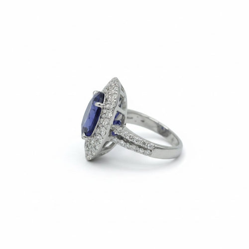 Bague 51 Bague en or blanc 18 carats avec tanzanite 5,73 ct et diamants 58 Facettes 1.0001302/2