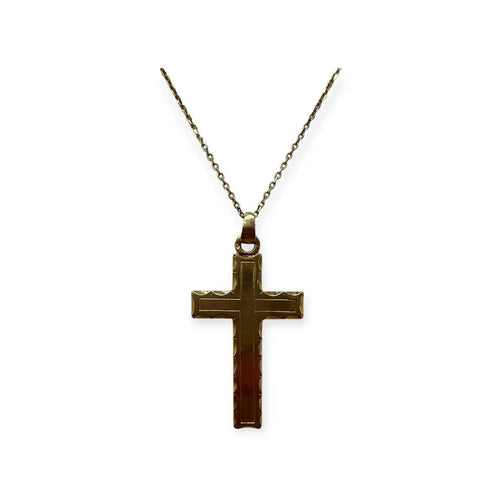 Pendentif Pendentif croix en or jaune 750 58 Facettes 330094508