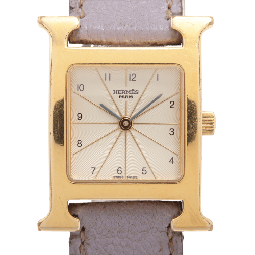 Montre Hermès Heure H - Montre femme HH1.201 en acier plaqué or jaune 58 Facettes 1