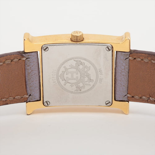 Montre Hermès Heure H - Montre femme HH1.201 en acier plaqué or jaune 58 Facettes 1