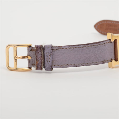 Montre Hermès Heure H - Montre femme HH1.201 en acier plaqué or jaune 58 Facettes 1