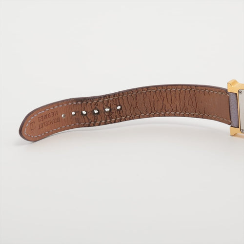 Montre Hermès Heure H - Montre femme HH1.201 en acier plaqué or jaune 58 Facettes 1