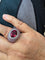Bague 53 Bague dôme en or blanc 18 carats, spinelle et saphirs roses, diamants 58 Facettes bague