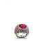 Bague 53 Bague dôme en or blanc 18 carats, spinelle et saphirs roses, diamants 58 Facettes bague