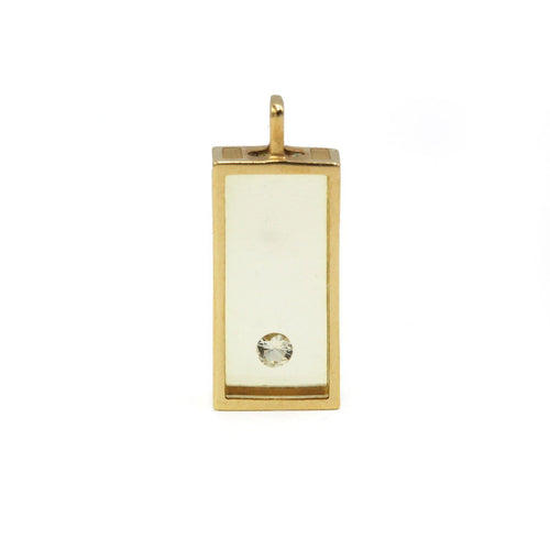 Pendentif Pascal Morabito - Pendentif rectangulaire en or jaune et diamant 58 Facettes 260099R