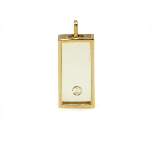 Pendentif Pascal Morabito - Pendentif rectangulaire en or jaune et diamant 58 Facettes 260099R